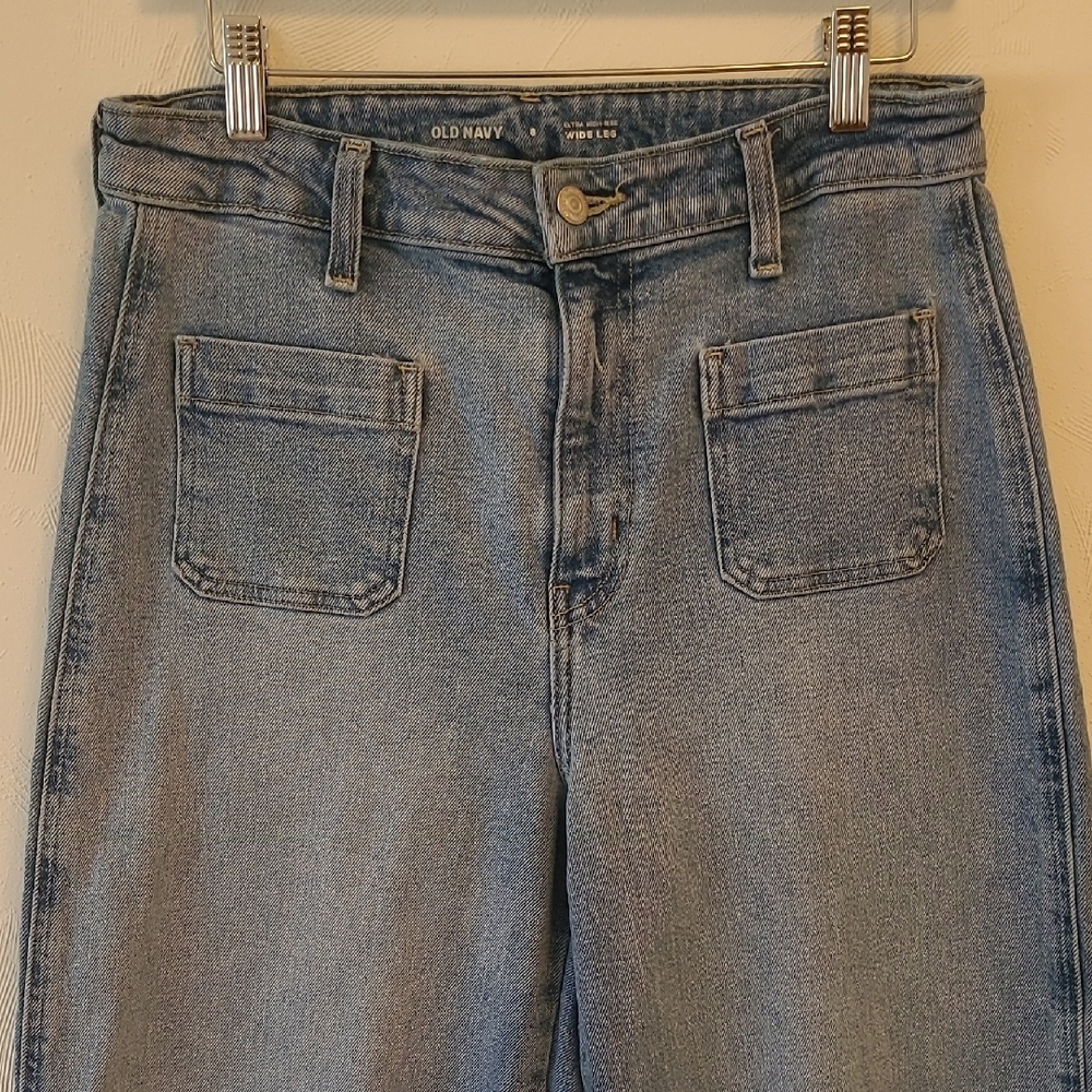 Old Navy Medium Blue Wide Leg Jeans - Picture 5 of 12